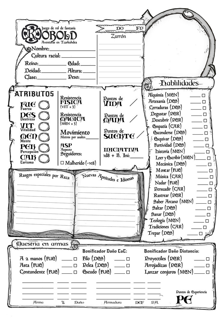 Nueva ficha en formato DIN A4 vertical