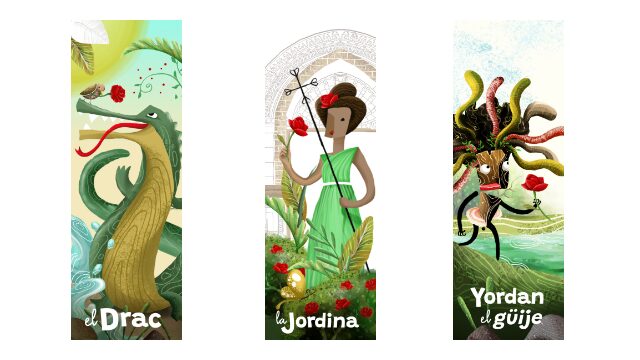 Punts de llibre amb il•lustració i codi QR per accedir a la cançó del llibre i als materials didàctics