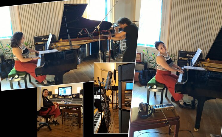 Grabando con Anne-Sophie Vallvé