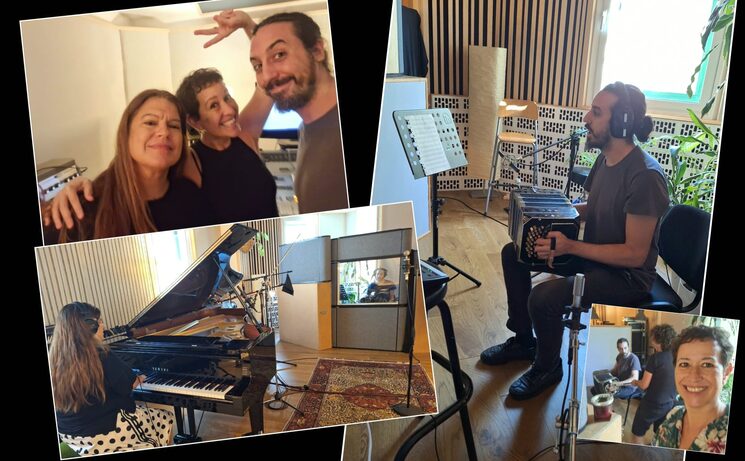 Recording with Elbi Olalla and Ezequiel Acosta