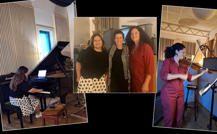 Recording with Elbi Olalla and Olvido Lanza