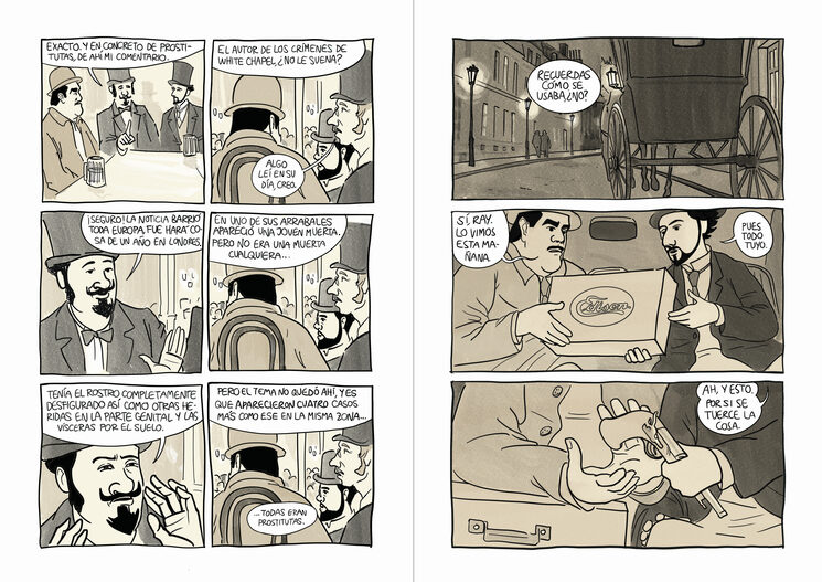 Páginas de muestra del interior del cómic