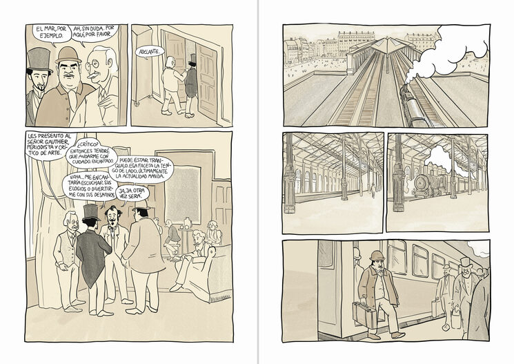 Páginas de muestra del interior del cómic