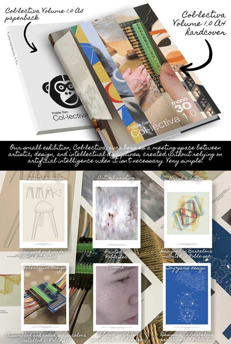 Col-lectiva 1.0 was born as a meeting space between artistic, design, and thought disciplines, created without depending on artificial intelligence. Very simple.