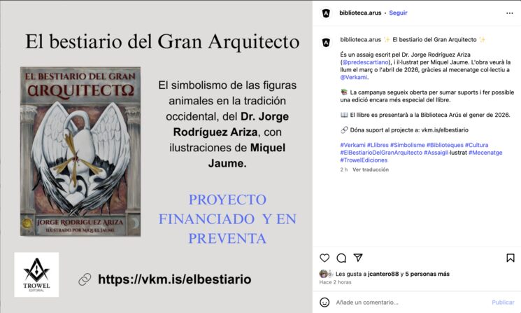 La Biblioteca Pública Arús se une a la difusión de El bestiario del Gran Arquitecto.