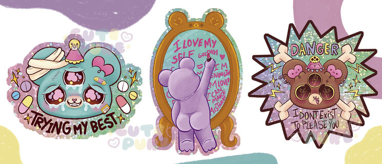 Pegatinas vinilo holográfico resistentes al agua