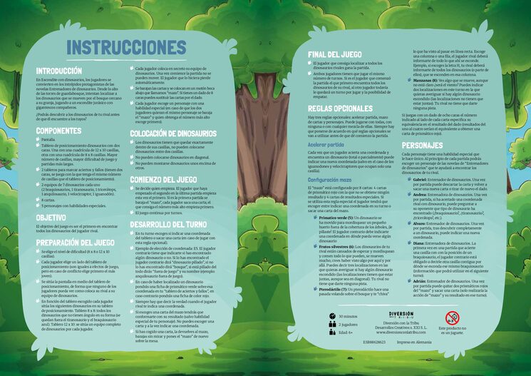 El juego se presenta en formato revista A4 que al abrirlo se convierte en A3, retiras la grapa que lleve y habrá páginas que tengas que recortar y páginas como la de las reglas o el tablero que guardarás para jugar. Todo en papel de 250 gr.