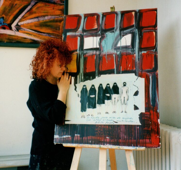 Campaña contra la mutilación genital femenina con Anmistia Internacional, 1998.