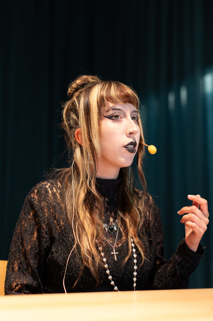 Irati Cernadas en la presentación de su proyecto, en el Experience 2024