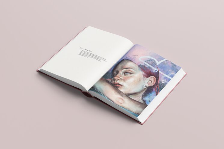 Interior del libro con texto e ilustración