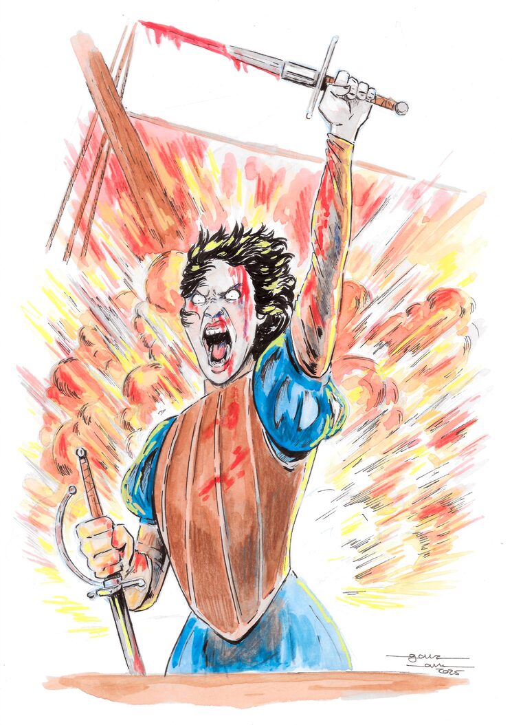 "Mujer española hubo, que fue María, llamada la bailadora, que desnudándose del hábito y natural temor femenino, peleó con un arcabuz con tanto esfuerzo y destreza, que á muchos turcos costó la vida"