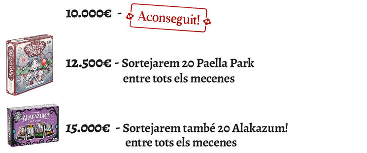 Nous objectius i regals / Nuevos objetivos y regalos