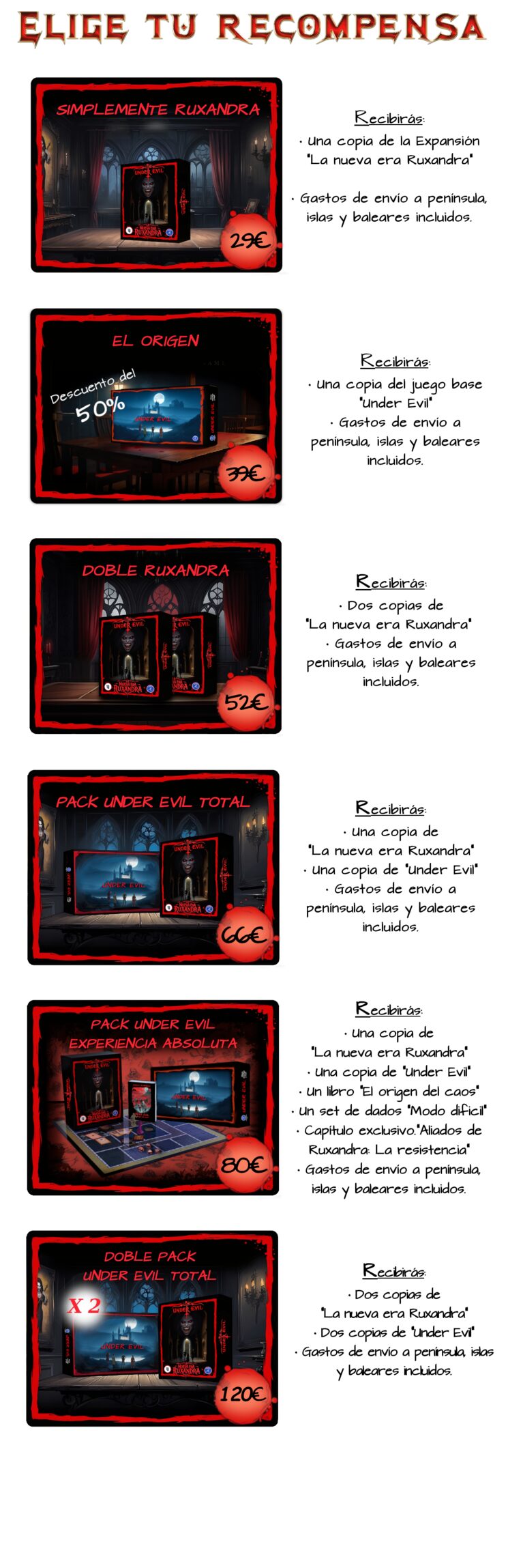 Recompensas posibles