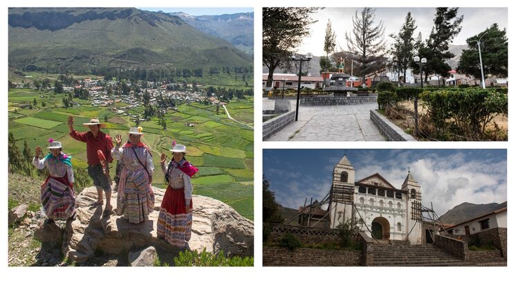 Fotos 1,2 y 3, Pueblo de Coporaque en la sierra andina de Arequipa, origen del Pipuno, el siniestro personaje que conserva aún prácticas ancestrales oscuras y, descendiente de los runa mikuk. En sus rincones más desolados, los paisajes andinos conservan una atmósfera aplastante de misterio e insondables recuerdos de imperios y civilizaciones anteriores, como la Inca, Huari, Chancas, etc. La sensación de vacío e ingravidez que provocan tales escenarios sólo son comparables con los más hermosos sueños o las más horrorosas pesadillas.