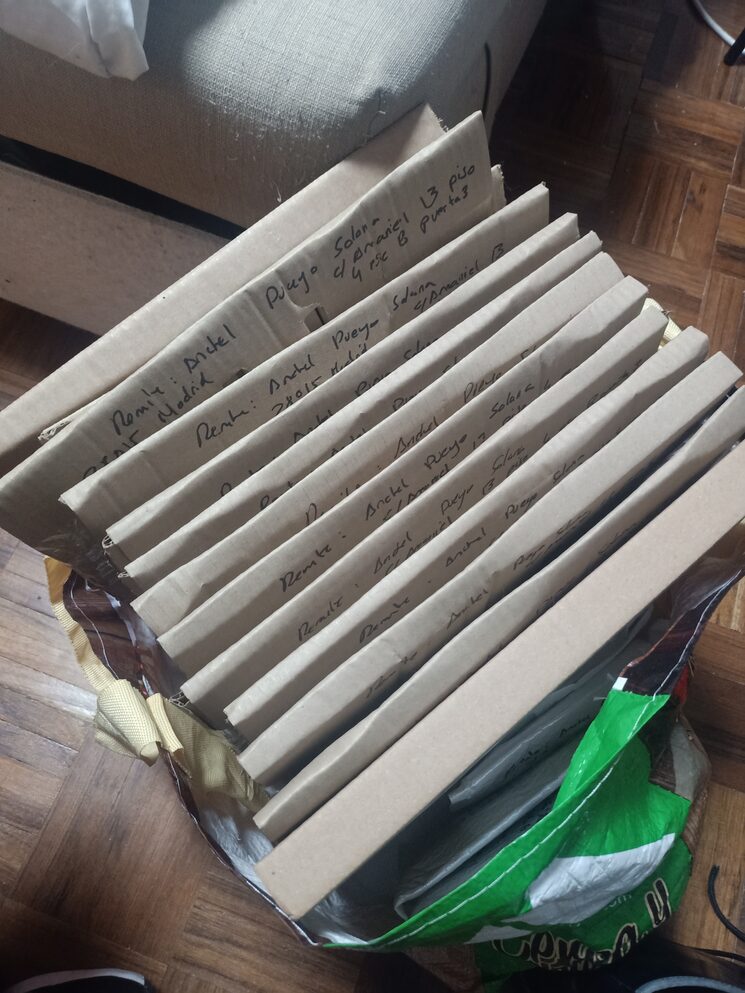 últimos paquetes registrados