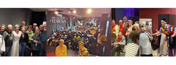 Imágenes de las actrices en representaciones para Centros de Mayores de la Comunidad de Madrid