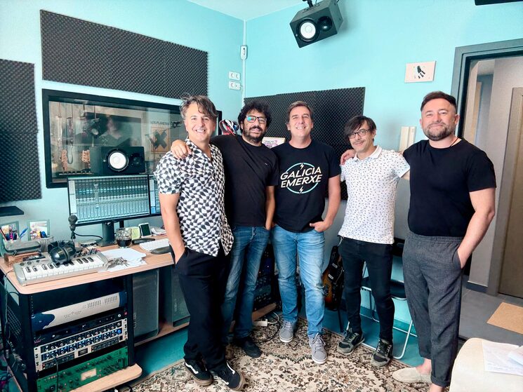 Igloo y Carlos Hernández el pasado mes de septiembre en la primera sesión de grabación del nuevo disco en Madrid.