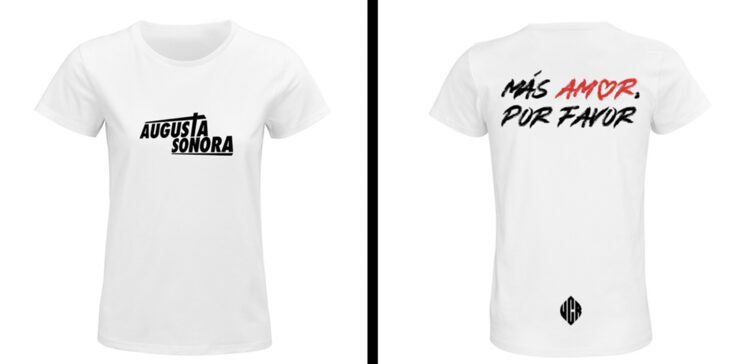 Camiseta "dame más amor" para mujer.