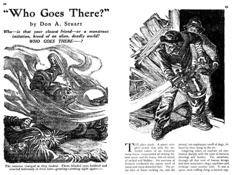 Interior de Astounding Science-Fiction, agosto de 1938