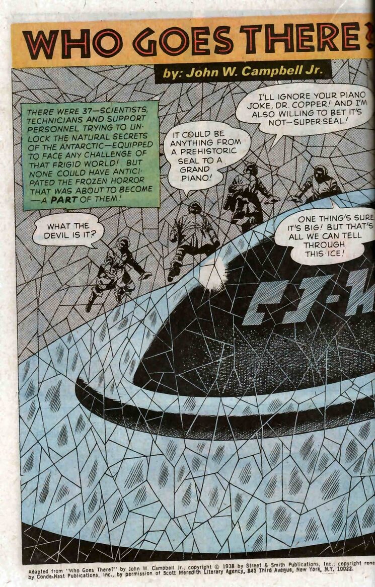 Adaptación al cómic de "Who goes there?"