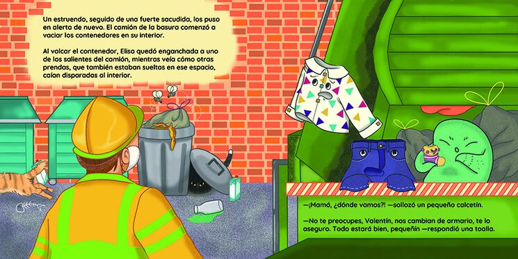 Elisa está desconcertada porque no reconoce el armario en el que se encuentra.