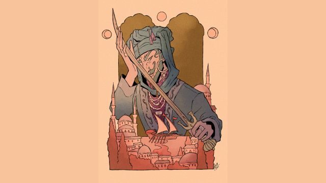 Ilustración interior de El talismán del diablo, de Irina Hirondelle