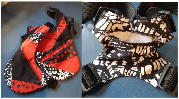 Estas pistoleras personalizadas, llevan combinación de animal print y lunares además de un bolsillo extra en la parte trasera que une las cintas de sujeción.