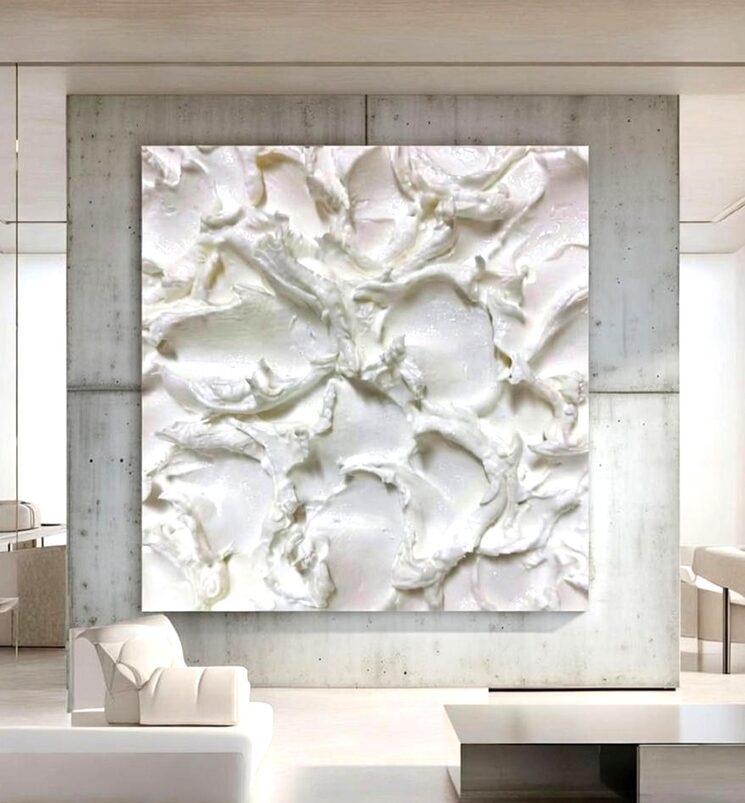 Obra 3D física con espuma.