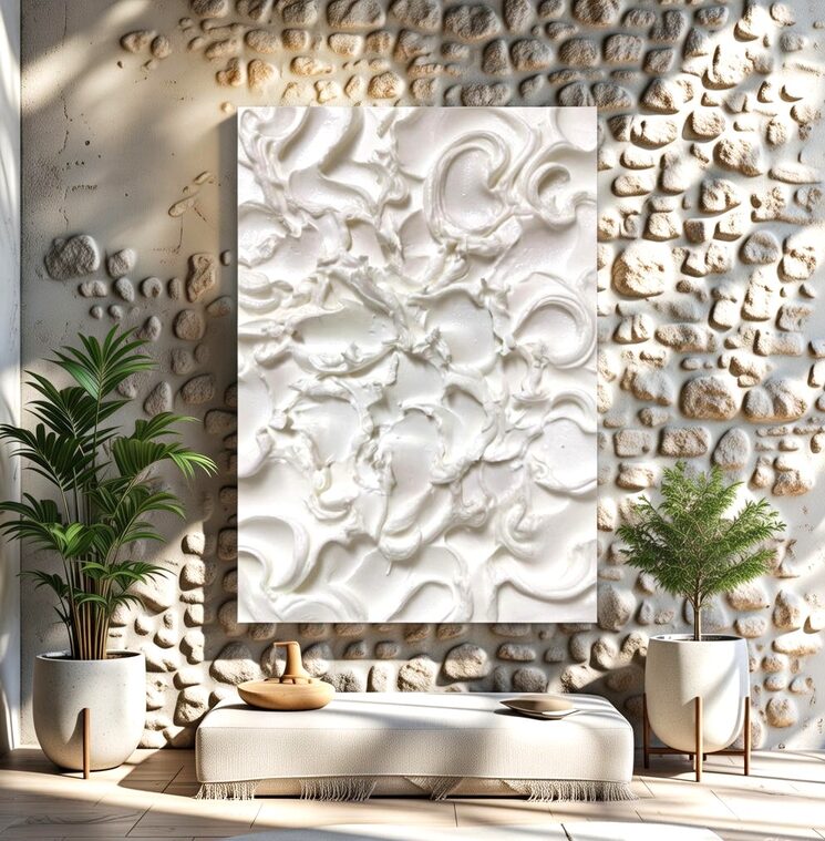 Obra 3D física con espuma.