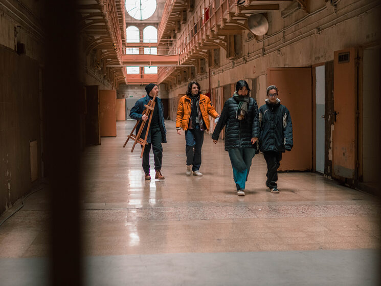 El director y parte del equipo.