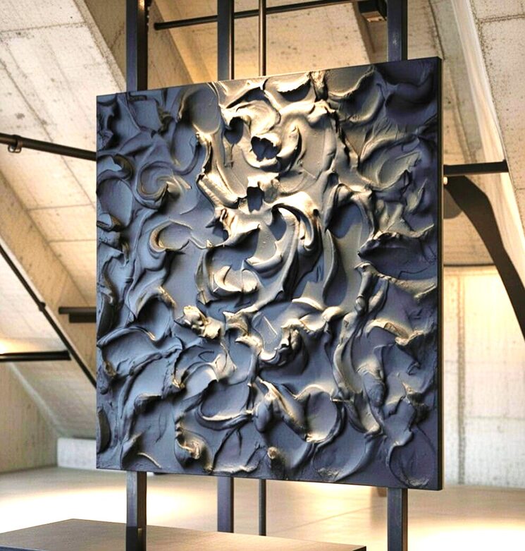 Obra 3D física con espuma.