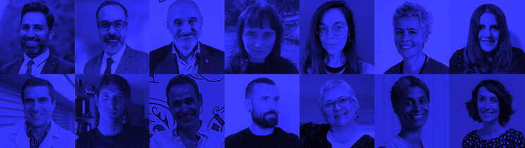 Ponentes ICKI 2026. Con el sociólogo Sergio García, el comunicador Andrés Shoai y el científico Humberto Bustince, la tipógrafa y cofundadora de TypeTogether Veronika Burian, la calígrafa Laia Soler, la diseñadora de letras e ilustradora María Montes, Nahia Delgado de Fruto, el filósofo y psicólogo Carlos Javier González, el calígrafo Oriol Miró, el neurólogo Manuel Murie,  la educadora y pedagoga Glòria Jové, el calígrafo Joan Quirós y la  bailarina, investigadora y documentalista Bertha Bermúdez, junto a la promotora Sonia Beroiz.