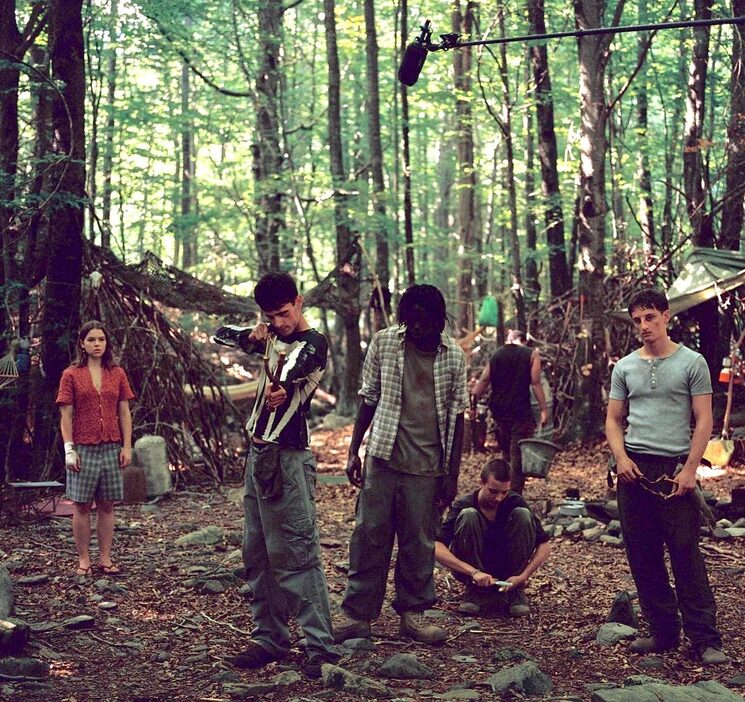 Bernat Roqué al set de "Agrestes", Òpera prima de Bàrbara Farré (La Última Virgen, Premi Gaudí per a millor curtmetratge, 2017)