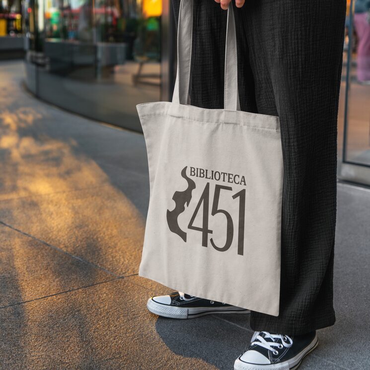 Totebag de Biblioteca 451. Diseño no definitivo