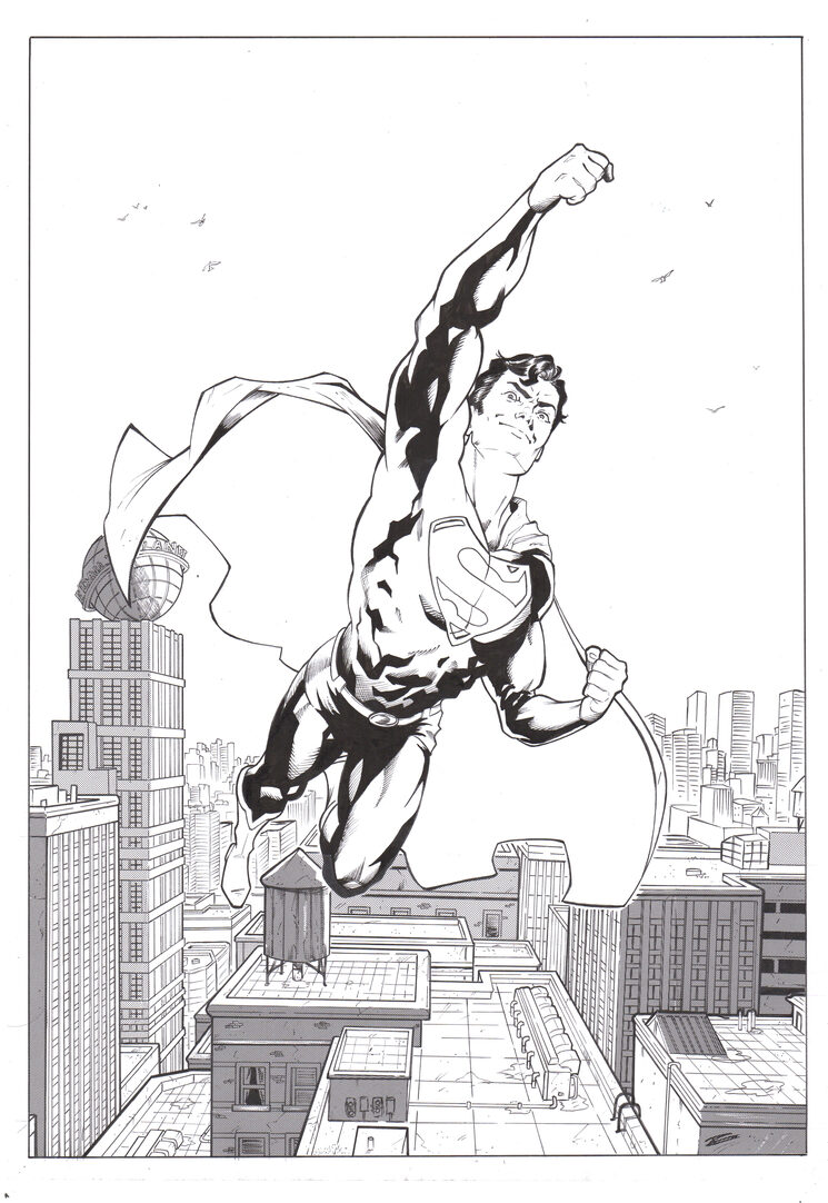 Original de Superman en tamaño A3.