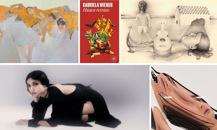 Trabajos de izq. a dcha.: Alba Tatiana Moreno, Gabriela Wiener, María Ñíguez, Xenia Rubio y Mariana També.