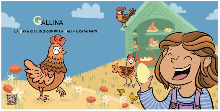 página de muestra de la gallina