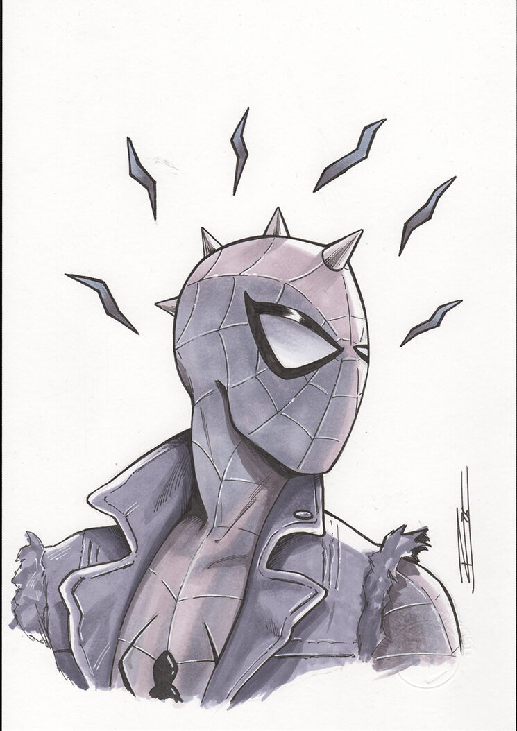 Original Spider-Punk en tamaño A4