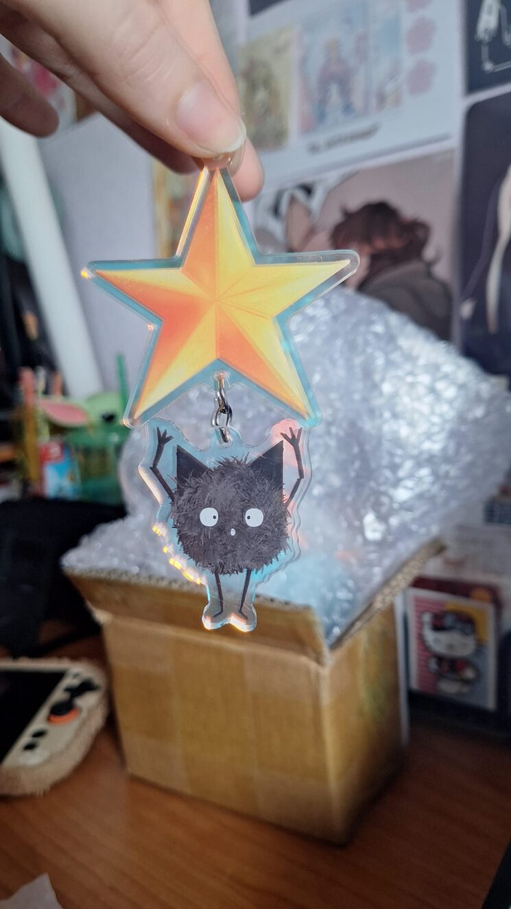 Llavero en bruto (falta el enganche y algunos de los detalles, que son los que van en el paquete retrasado).