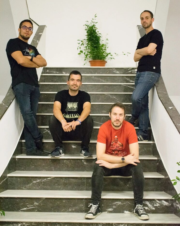 La bruja Roja: Peri, Jesús, Luisfran y Rubén 