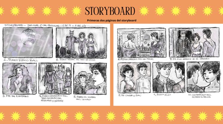 Primeras 2 páginas del storyboard