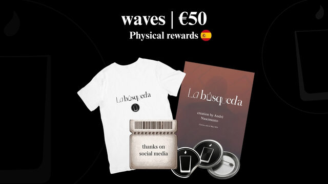 T-shirt, A3 poster, pin, sticker, acknowledgments