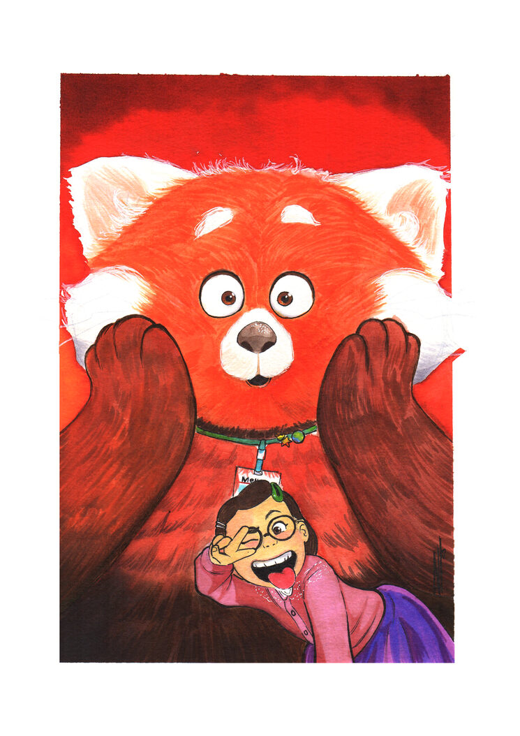 Original en acuarela de RED en tamaño A4