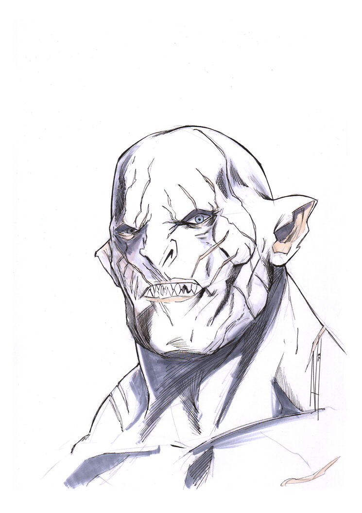 original en cartulina de Azog en tamaño A4