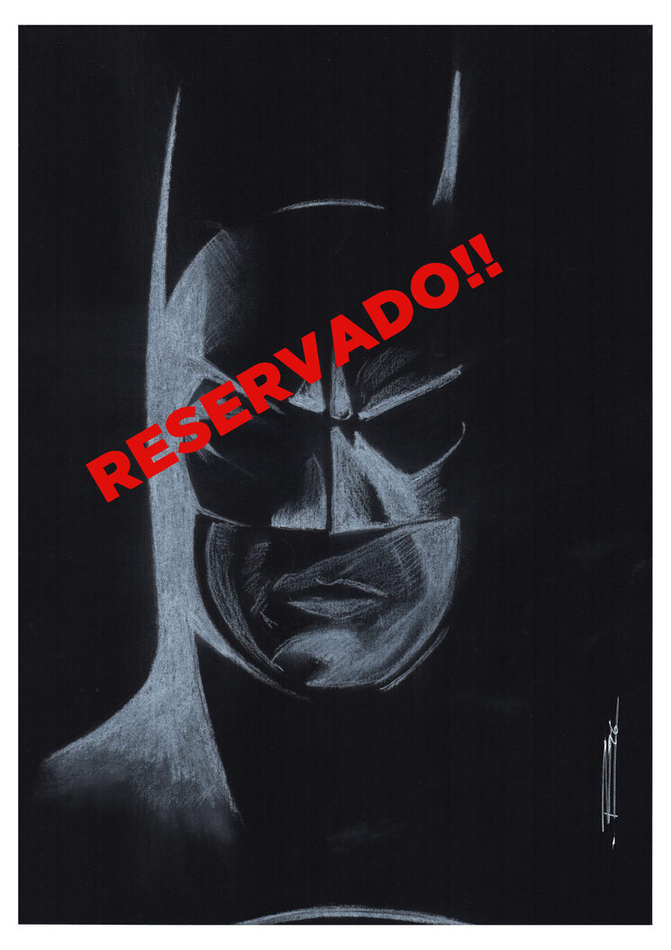 Original en cartulina de Batman Keaton en tamaño A4
