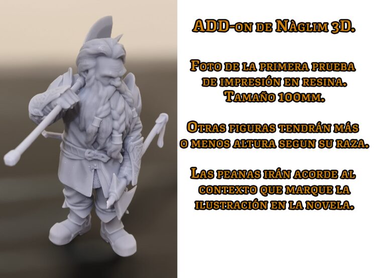 Si participaste en el primer Verkami, sabrás que ilustración de la novela provocó este resultado en resina 3D