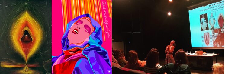 Autor desconocido / This is not an orgasm de Apotropaike / María Llopis dando clases de arte y feminismo