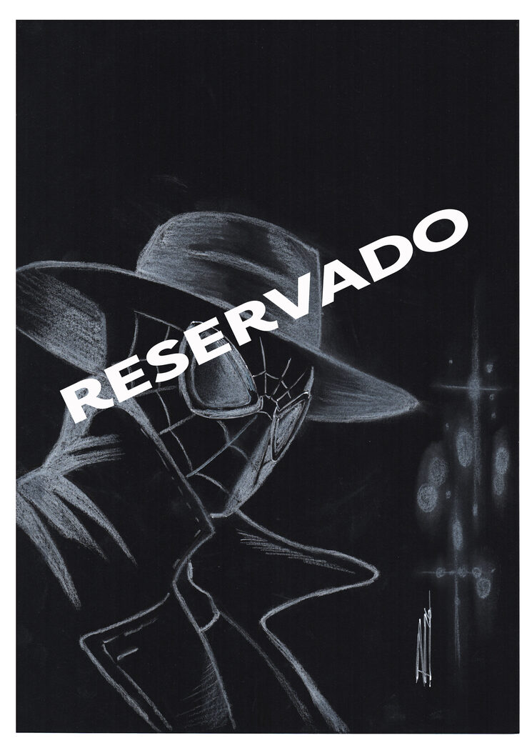 Original de Spiderman Noir en cartulina negra