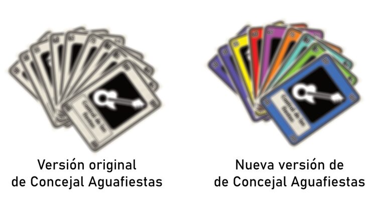 Cartas de Concejal Aguafiestas desenfocadas, para probar su legibilidad