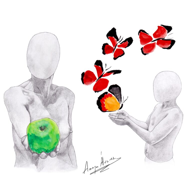 Láminas A5 Manzana y Mariposas